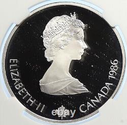 1986 CANADA 1988 CALGARY OLYMPIC CrossC Skiing Proof Silver $20 Coin NGC i106627