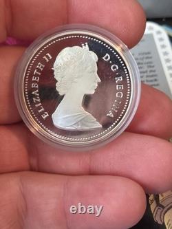 1986 Canada Proof Silver $1 Vancouver Centennial First Transcontinental Trail