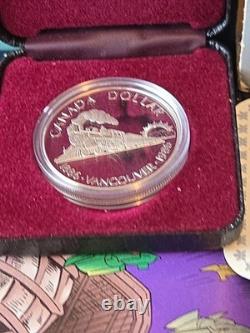 1986 Canada Proof Silver $1 Vancouver Centennial First Transcontinental Trail