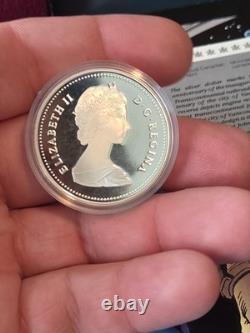 1986 Canada Proof Silver $1 Vancouver Centennial First Transcontinental Trail