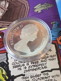 1986 Canada Proof Silver $1 Vancouver Centennial First Transcontinental Trail