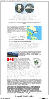 1987 CANADA 400 Years DAVIS STRAIT Ship Sails PROOF Silver Dollar Coin i98912