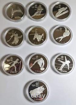 1987 Canada 10-Piece Winter Olympic Silver Proof Set