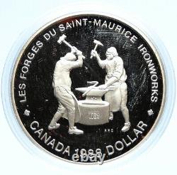 1988 CANADA UK ELIZABETH II Saint-Maurice Ironworks PROOF Silver $ Coin i98969