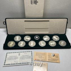 1988 Calgary Canada Olympic Winter Games 10 Silver Proof $20 Coin Collection