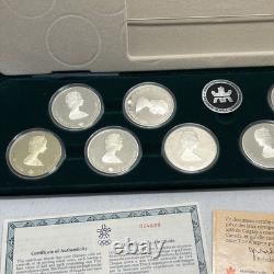1988 Calgary Canada Olympic Winter Games 10 Silver Proof $20 Coin Collection