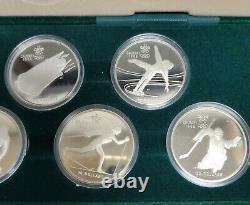 1988 Calgary Canada Olympic Winter Games 10 Silver Proof $20 Coin Collection