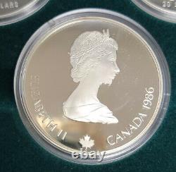 1988 Calgary Canada Olympic Winter Games 10 Silver Proof $20 Coin Collection
