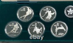 1988 Calgary Canada Olympics Coin Proof Set Includes 10 Silver Coins OGP & COA