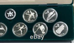 1988 Calgary Canada Olympics Coin Proof Set Includes 10 Silver Coins OGP & COA