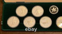 1988 Calgary Canada Olympics Coin Proof Set Includes 10 Silver Coins OGP & COA