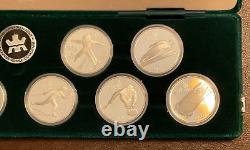 1988 Calgary Canada Olympics Coin Proof Set Includes 10 Silver Coins OGP & COA