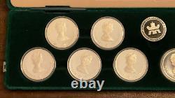 1988 Calgary Canada Olympics Coin Proof Set Includes 10 Silver Coins OGP & COA