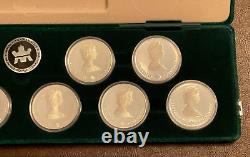 1988 Calgary Canada Olympics Coin Proof Set Includes 10 Silver Coins OGP & COA