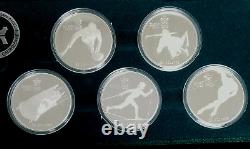 1988 Royal Canadian Mint Calgary (10) Coin Silver Proof Set with Box + C. O. A