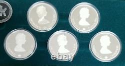 1988 Royal Canadian Mint Calgary (10) Coin Silver Proof Set with Box + C. O. A