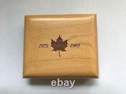 1989 CANADA PROOF 1 oz. 9999 SILVER MAPLE LEAF IN WOODEN BOX