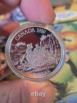 1989 Canada Proof Silver $1 Mackenzie Expeudition River That Swallowed the Map