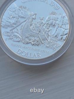 1989 Canada Proof Silver $1 Mackenzie Expeudition River That Swallowed the Map