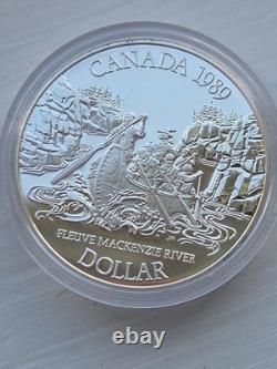 1989 Canada Proof Silver $1 Mackenzie Expeudition River That Swallowed the Map