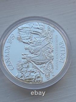 1989 Canada Proof Silver $1 Mackenzie Expeudition River That Swallowed the Map