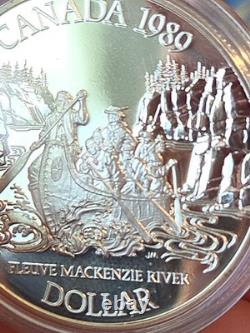 1989 Canada Proof Silver $1 Mackenzie Expeudition River That Swallowed the Map