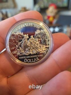 1989 Canada Proof Silver $1 Mackenzie Expeudition River That Swallowed the Map