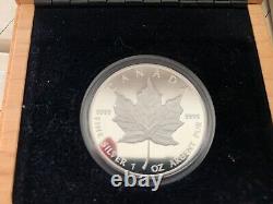1989 Canadian silver maple leaf proof in OGP