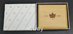 1989 Proof Issue $5 Canada Maple 1 oz. 9999 Fine Silver Coin In Wood Box with COA