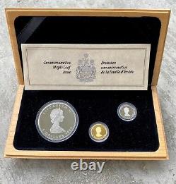 1989 Proof Maple Leaf 1/10th Gold 1/10th Platinum 1oz Silver Canada Coin Set