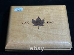 1989 Royal Canadian Mint $5 One Ounce Proof Maple Leaf Wooden Box