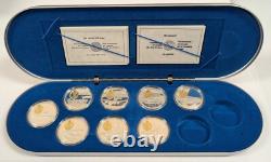 1990 to 1993 Canada $20 8 Piece Set 8oz. 925 Silver Proof Gold Cameo Insert