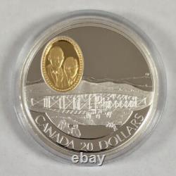 1990 to 1993 Canada $20 8 Piece Set 8oz. 925 Silver Proof Gold Cameo Insert