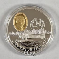 1990 to 1993 Canada $20 8 Piece Set 8oz. 925 Silver Proof Gold Cameo Insert