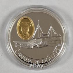 1990 to 1993 Canada $20 8 Piece Set 8oz. 925 Silver Proof Gold Cameo Insert