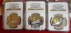 1992, 1993, 1994 Canada $20.925 Aviation Series #1 24KT. 999 Silver NGC PF69