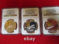 1992, 1993, 1994 Canada $20.925 Aviation Series #1 24KT. 999 Silver NGC PF69