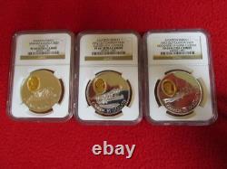 1992, 1993, 1994 Canada $20.925 Aviation Series #1 24KT. 999 Silver NGC PF69