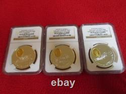 1992, 1993, 1994 Canada $20.925 Aviation Series #1 24KT. 999 Silver NGC PF69