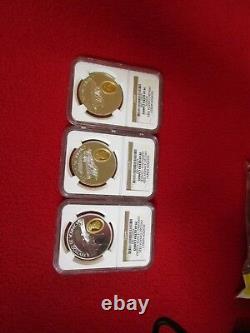 1992, 1993, 1994 Canada $20.925 Aviation Series #1 24KT. 999 Silver NGC PF69