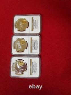 1992, 1993, 1994 Canada $20.925 Aviation Series #1 24KT. 999 Silver NGC PF69