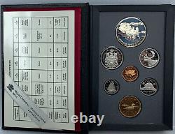 1992 CANADA Elizabeth II STAGECOACH Old Proof Set of 7 Coins 1 is SILVER i114477