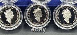 1992 Canada 125th Anniversary 13-Coin Set 12 Silver Quarters OGP 2.14oz ASW