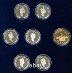 1992 Canada 125th Anniversary Silver Proof Quarter Set WithCase
