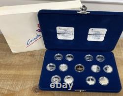 1992 Canada 125th Commemorative 13 Coin 25 Cents Set 925 Silver & $1 Proof