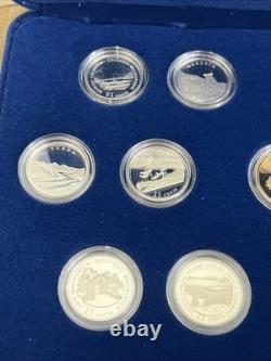 1992 Canada 125th Commemorative 13 Coin 25 Cents Set 925 Silver & $1 Proof