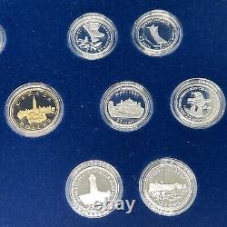 1992 Canada 125th Commemorative 13 Coin Silver 25 Cents $1 Proof Set w Case 925