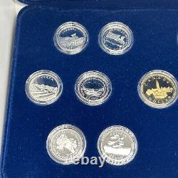 1992 Canada 125th Commemorative 13 Coin Silver 25 Cents $1 Proof Set w Case 925