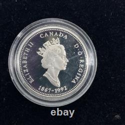 1992 Canada Manitoba Province Queen Elizabeth II Proof Silver 25 Cent Coin