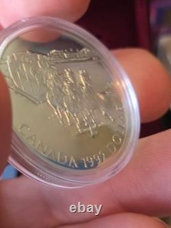 1992 Canada Proof Silver $1 Kingston to York Stagecoach 1st Year of Stirling